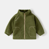 Ircomll New Children Boys Polar Fleece Jacket Autumn Winter Kids Coat Causal Toddler Stand Collar Zipper Outwear Boys Clothing