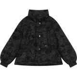 ELFSACK 2025 Puffy Down Coat Women Jacquard Embroidery Waist Gathered Gothic Royal Vintage Y2K Winter Long Puffer Jacket