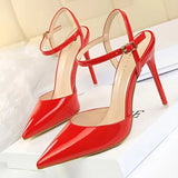 BIGTREE Shoes Fashion High Heels Shoes Patent Leather Woman Pumps Sexy Women Heels Blue Sliver Stiletto Heels Women Sandals 2026