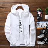 New Men's Fashionable Sunscreen Breathable Quick Drying Zipper Windbreaker Sportswear for Daily Outdoor Leisure
