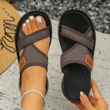 Women Flat Slippers Summer Outdoor Wear Sandals Soft Bottom Lightweight Shoes Women Casual Versatile Beach Slippers Slides Women