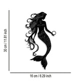 Elegant Mermaid Metal Wall Art - 1pc Minimalist & Abstract Sea Creature Decor, Reusable Iron Sign for Home, Office, Room Decor