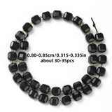 Natural Stone Faceted Square Black Agate Cube Spacer Beads For Jewelry Making Diy Bracelet Necklace Beading Accessories