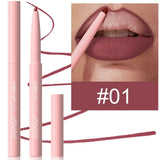 Lip Liner Pencil Long-Lasting Matte Creamy Plumping Lip Stain Waterproof Natural Nude Brown Slim Lip Liner Makeup