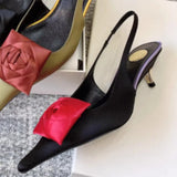 2026 Summer Women's New Pointed Shallow Mouth Sandals Fashion Show Party Wedding Women's Large Size Stiletto Sandals