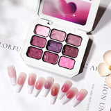 1pc 9 Colors Pink Patting Gel Smudge Canned High Saturation Popular Semi-Solid UV&LED Nail Polish Gel Nail Salon Special Y2K INS