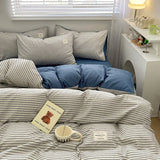 Plaid Style Bedding Set Skin-friendly Quilt Cover Pillowcase Bedsheet Home Bed Linen Sets Single/Full/Queen/King Size Bedclothes