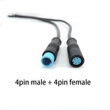 Male+Female Connector 2 3 4 5 6Pin M8 Cable Waterproof Connector For Ebike Optional Cable Ebike Accessories