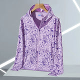 UPF45 UV Sun Protection Clothing Women's Zip Up thin Hoodie Long Sleeve Seatshirt Light Outdoor Fishing Running Hiking Jacket