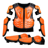 Kid's Motorcycle Armor Vest Protection Motocross Body Armor Jacket Protective Armors Riding Kneepads Moto Full Armor Children