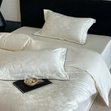 Long Staple Cotton Jacquard Bedding Set Single Double Queen King Size Duvet Cover Bedsheet Pillowcase Luxury Quilt Cover Set