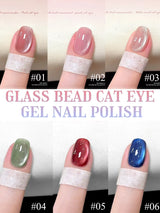 WS Black Glass Cat Magnetic Gel Nail Polish Punk Style Nail Art Manicure Varnis Semi Permanent Gel for Winter Nail Supplies
