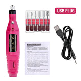 LULAA Electric Nail Drill Machine Set Pedicure Grinding Equipment Mill For Manicure  Professional Strong Nail Polishing Tool