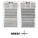 DINGSEN Eyelash Clusters Book Large Capacity Volume Individual Lashes Book Natural Long DIY Cluster Eyelash Extensions Makeup
