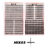 DINGSEN Eyelash Clusters Book Large Capacity Volume Individual Lashes Book Natural Long DIY Cluster Eyelash Extensions Makeup