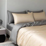 100% Mulberry Silk Bedding Set High End Silk Bed Sheets Set Luxury Smooth Duvet Cover Set Single Double Queen King Size Bedsheet