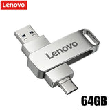 Lenovo OTG Pen Drive 256GB High Speed USB 3.2 Flash Drives Metal Type-C Pendrive 512GB Waterproof Stick For Phone Computer
