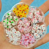 120PCS Box Mixed Hello Kitty 3D Nail Charms Cute Cartoon Resin Ornaments Kawaii DIY Nail Art Manicure Decor Accessories