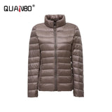 Women Spring Jacket Fashion Short Ultra Lightweight Packable Puffer Coats 15 Colors Female Down Warm Korean Slim Fit Parkas 5XL