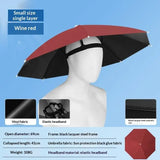 Foldable Head Umbrella Hat Windproof Fishing Head Wearing Sunshade Rain Gear Outdoor Portable Umbrella Camping Beach Head Hats