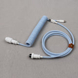 Mechanical Keyboard Type C to C End Coiled Cables with Detachable Aviator Connector Gaming Keyboard Wire