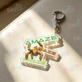 Rocky Amaze Amaze Keychains for Accessories Bag Charm Project Hail Mary Mission Crest Keyrings Jewelry Fans Gifts