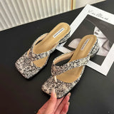 Summer Clip Toe Women Slippes New 2025 Fashion Elegant Wedges Heel Slides Shoes Ladies Casual Outdoor Beach Flip Flops Sandalias