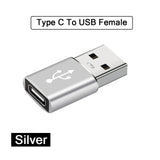 2PCS USB 3.0 To Type C OTG Charger Adapter Connector Type-C to USB Male To Type-c Adapt Converter for PC MacBook Car USB ipad