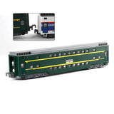 1:87 alloy double deck passenger train model, sound and light back simulation train model,transport train toys,wholesale