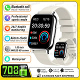2026 Upgraded Smart Watch Heart Rate Blood Oxygen/Pressure Sleep Monitoring Bluetooth Call Voice Assistant Sport Mode Smartwatch