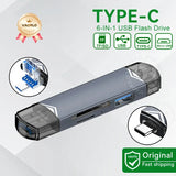 6 In 1 OTG Multifunction USB 3.0 Card Reader U Disk TYPE-C/Usb/Tf/Sd Flash Drive Memory Card for Adapter Phone Laptop Compute