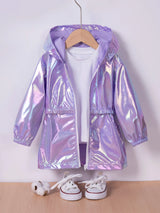 Girl's Spring and Autumn Children's Light and Thin Breathable Zipper Coat Jacket for Boys and Girls Fashion Thin Jacket