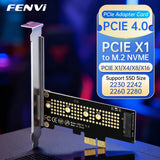 FENVI M.2 NVME to PCI-E X4 Converter Adapter M.2 NVME SSD M Key Expansion To PCIE X4 X8 X16 Card Riser for 2230/2242/2260/2280