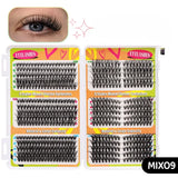 DINGSEN Eyelash Clusters Book Large Capacity Volume Individual Lashes Book Natural Long DIY Cluster Eyelash Extensions Makeup