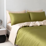 100% Mulberry Silk Bedding Set High End Silk Bed Sheets Set Luxury Smooth Duvet Cover Set Single Double Queen King Size Bedsheet