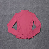 Women Sport Jacket Long Sleeve Shirt Workout Coat Gym Training Clothing Yoga Sportswear