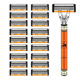 6-layer razor blade, men's stainless steel blade, classic water washed razor, sharp blade for clean shaving