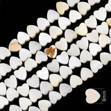 Natural Shell Beads Mother of Pearl Love Star Oval Round Flat Loose Spacer Beads for Jewelry Making DIY Charm Bracelet Necklace