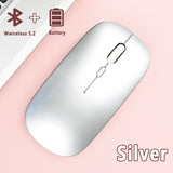 Bluetooth 5.0 Wireless Mouse Ultra Slim Portable Silent Ergonomic for Laptop Tablet PC MacBook Phone Adjustable DPI Ergonomic