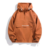 CHRLCK Men Hiking Jacket Outdoor Waterproof Fishing Hooded Sport Jacket Adjustable Drawstring Travel Jacket Mountaineering Coats