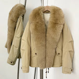 Down Jacket Women Real Fox Fur Collar Autumn 2025 Winter White Duck Down Coat Warm Puffer Jacket Female Waterproof  Feathers