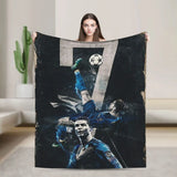 CR7  Football Soccer Blanket Ronaldos Flannel Funny Warm Throw Blanket for Bedding Lounge Decoration