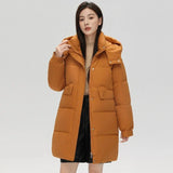 2025 New Women Warm Thicken Down Cotton Jacket Winter Women Long Cotton Coat Hooded Puffer Jacket Women Loose Plus Size Parkas