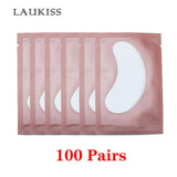 25/50/100Pairs Eye Patches Under Eyelash Pads for Building Paper Patches Lint Free Stickers for False Eyelashes LAUKISS
