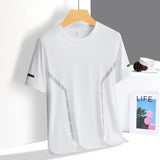 Men Cooling Quick Dry Running T-Shirt Breathable Athletic Top