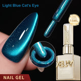 XEIJAYI 1pc 15ML Blue cat eye Nail Gel polish Semi Permanent Nail Art Soaking UV LED Nail Salon DIY Nail Salon Gel