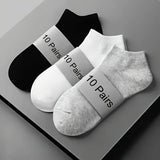 3/5/10PC Unisex Casual Plain Color Boat Socks Thin Breathable Comfy Anti Odor Sweat-absorbing Low Cut Ankle Socks For Men Women