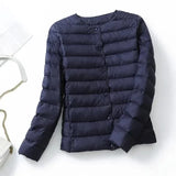 2024 New Autumn Winter Warm Ultra Light Weight Puffer Coats Down Jacket Women Slim Jacket Female Fashion White Duck Down Coat