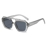 Hiking Women Fashion Polygonal Double Bridge Anti Light Glasses Luxury Minimalist Leopard Pattern Design Eyeglasses UV400