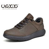 Men Shoes Autumn Winter Sports Casual Genuine Leather Soft Soled Outdoor Hiking Shoes Lightweight Breathable Non Slip Shoes Men